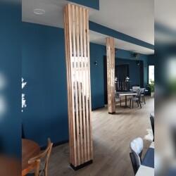 2.7cm Çıtalı Aynalı Ahşap Duvar Lambiri Natural Çam - 2