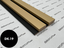 4cm Çift Çıtalı Ahşap Duvar Lambiri Varak Siyah - DEKORCUM