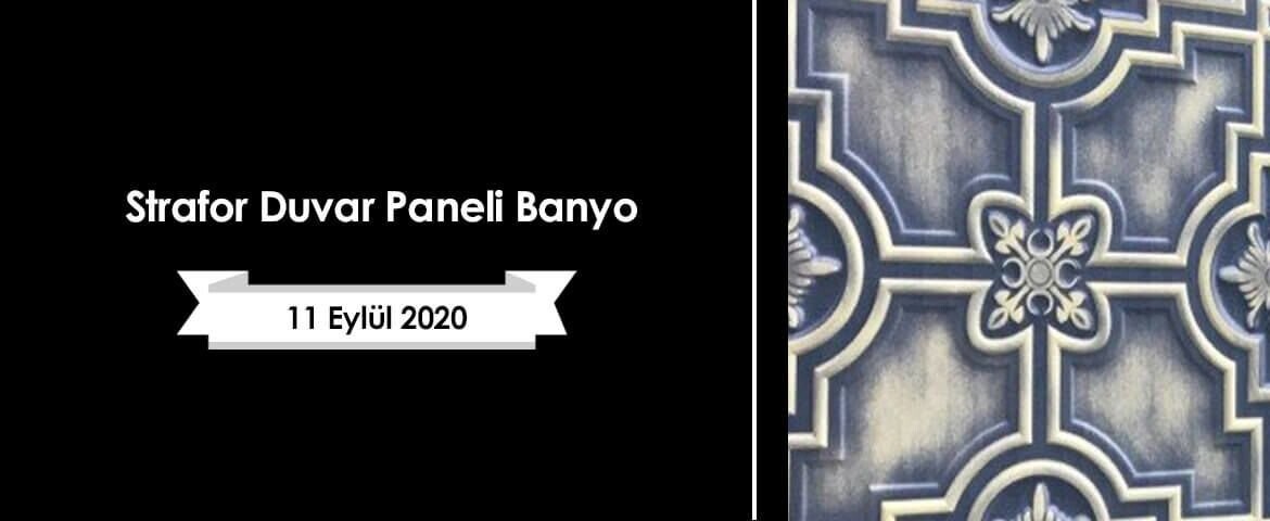 Strafor Duvar Paneli Banyo