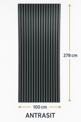 Akustik Esnek Keçeli Panel 100x278-Antrasit - DEKORCUM