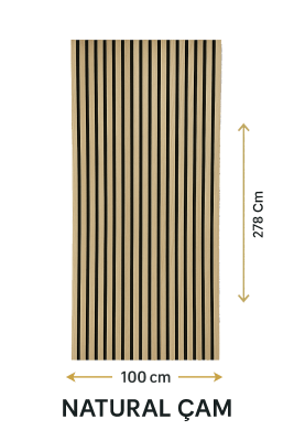 Akustik Esnek Keçeli Panel 100x278-Natural Çam - 1