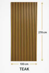 Akustik Esnek Keçeli Panel 100x278-Teak - DEKORCUM