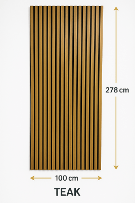 Akustik Esnek Keçeli Panel 100x278-Teak - 1