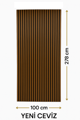 Akustik Esnek Keçeli Panel 100x278-Yeni Ceviz - 1