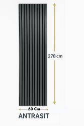 Akustik Esnek Keçeli Panel 60x278-Antrasit - DEKORCUM