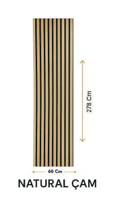 Akustik Esnek Keçeli Panel 60x278-Natural Çam - 1