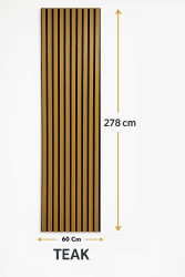 Akustik Esnek Keçeli Panel 60x278-Teak - DEKORCUM