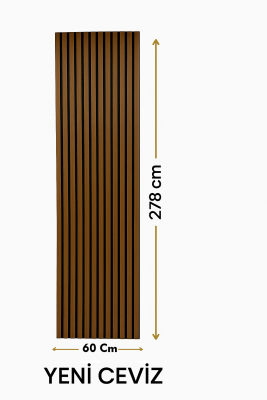 Akustik Esnek Keçeli Panel 60x278-Yeni Ceviz - 1