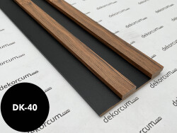 Eko 2.7cm/8mm Çift Çıtalı Ahşap Duvar Lambiri Antik Meşe Siyah - DEKORCUM