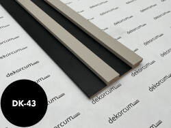 Eko 2.7cm/8mm Çift Çıtalı Ahşap Duvar Lambiri Saten Siyah - DEKORCUM