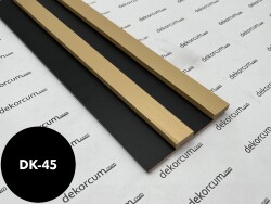 Eko 2.7cm/8mm Çift Çıtalı Ahşap Duvar Lambiri Varak Siyah - DEKORCUM