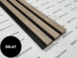 Eko 2.7cm/8mm Üç Çıtalı Ahşap Duvar Lambiri Natural Çam Siyah - DEKORCUM