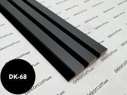 Eko 2.7cm/8mm Üç Çıtalı Ahşap Duvar Lambiri Antrasit Siyah - DEKORCUM