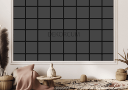 Kare Desenli Akustik Duvar Paneli-Antrasit - 8