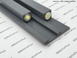 Ledli Profil Ahşap Duvar Lambiri ANTRASİT - DEKORCUM