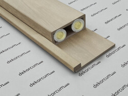 Ledli Profil Ahşap Duvar Lambiri NATURAL ÇAM 4x9 Kutulu - DEKORCUM