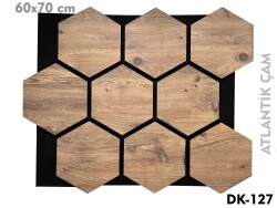 Petek Desenli Akustik Duvar Paneli-Atlantik Çam - DEKORCUM