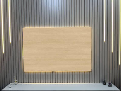 Tv Arkası Ledli Pano-Düz Yeni Meşe 160x103 Cm - 1