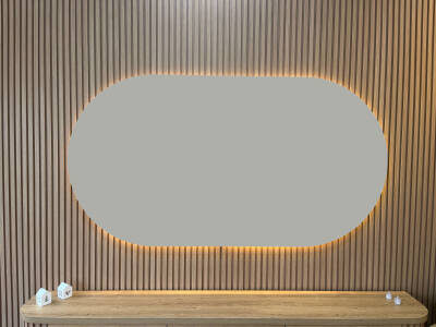 Tv Arkası Ledli Pano-Elips Saten 160x100 Cm - 1