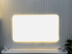 Tv Arkası Ledli Pano-Oval Beyaz 160x100 Cm - DEKORCUM