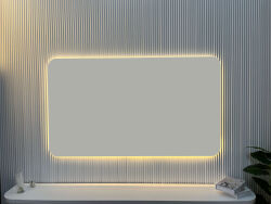 Tv Arkası Ledli Pano-Oval Saten 160x100 Cm - DEKORCUM