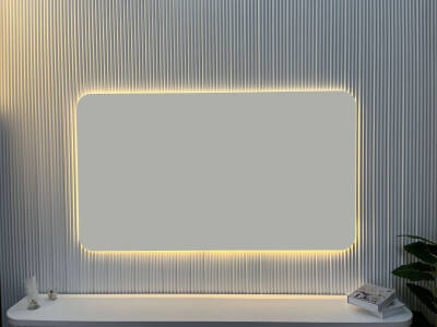 Tv Arkası Ledli Pano-Oval Saten 160x100 Cm - 1