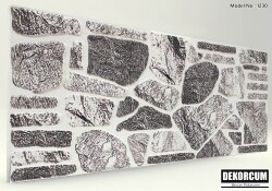 Gri Kayrak Taş Desenli Strafor Duvar Paneli - 