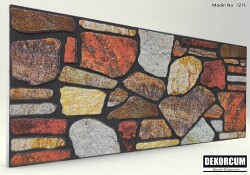 Volkanik Kayrak Taş Desenli Strafor Duvar Paneli - 